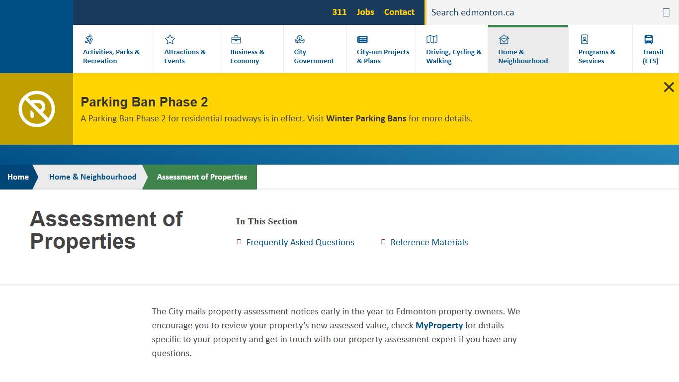 Assessment of Properties | City of Edmonton