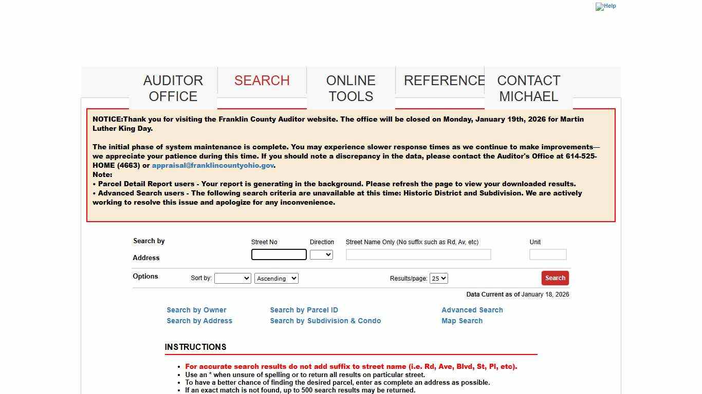 Franklin County Auditor - Address Search